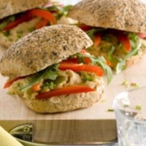 Vegan belegde bolletjes